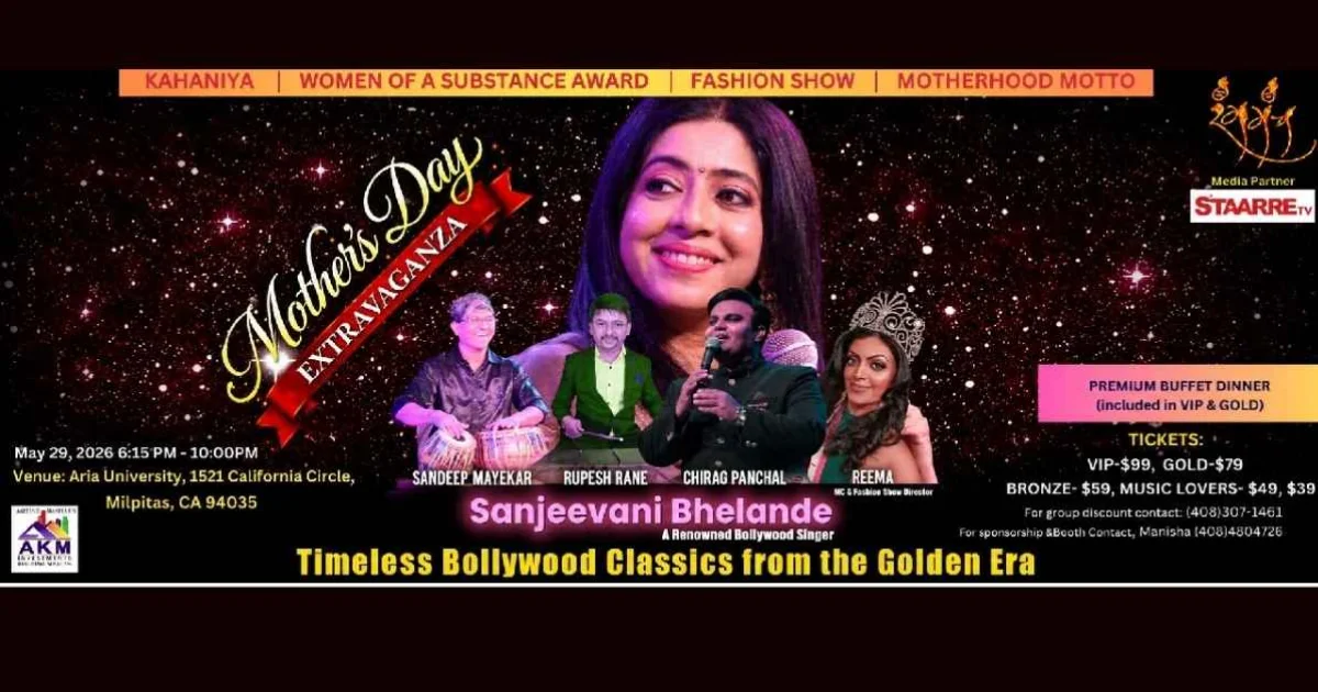 The Mother's Day Extravaganza  Bollywood singer, Sanjeevani Bhelande LIVE in Concert