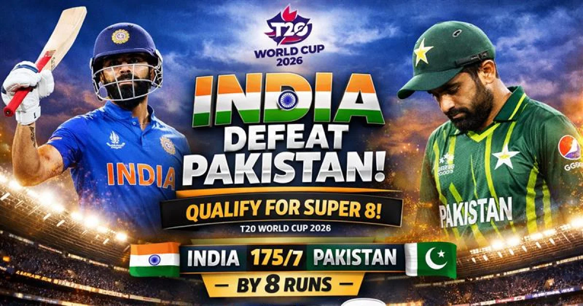 India Crush Pakistan by 61 Runs to Enter Super 8s