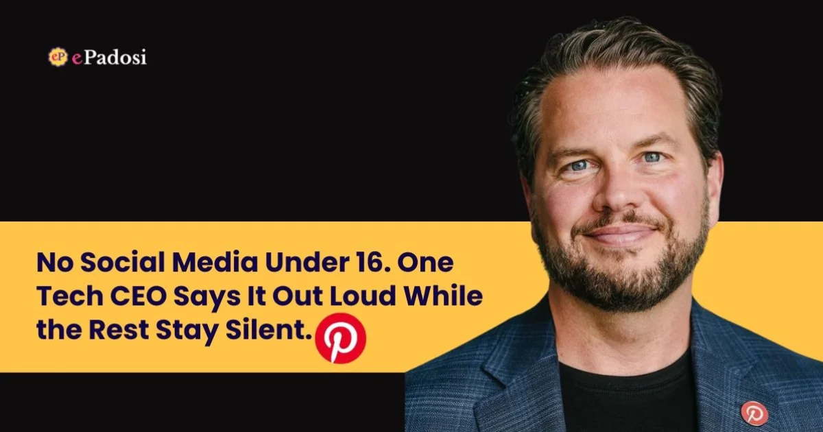 No Social Media Under 16. One Tech CEO Says It Out Loud While the Rest Stay Silent