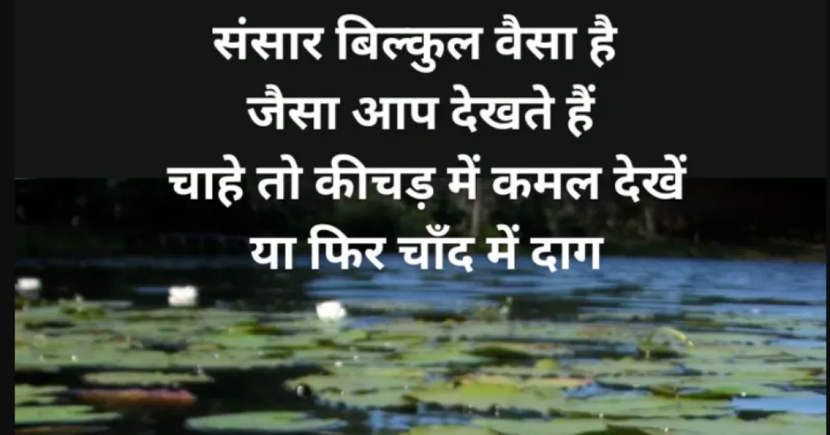 संसार बिल्कुल वैसा है