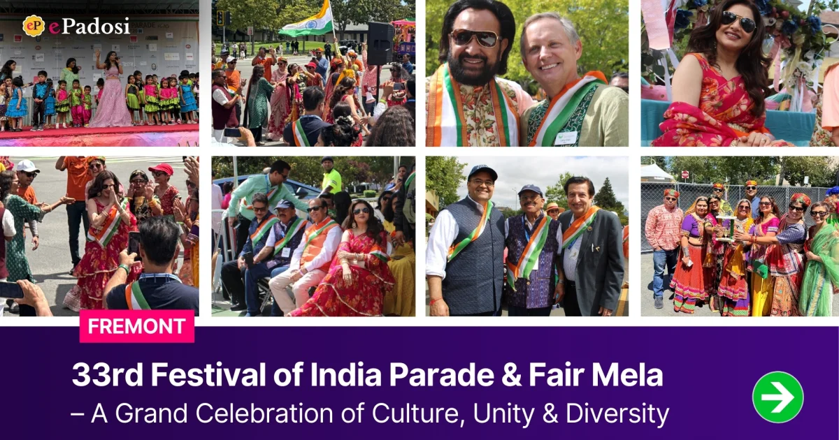 33rd Festival of India Parade and Fair Fog Mela - A Grand Celebration of Culture, Unity & Diversity